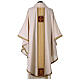 Chasuble with gold thread details, golden galloon, pearls, gemstones s11