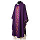 Chasuble with embroidered stole featuring crosses and natural motifs s6