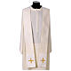 Chasuble with embroidered stole featuring crosses and natural motifs s13
