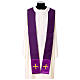 Chasuble with embroidered stole featuring crosses and natural motifs s14