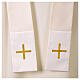 Chasuble with embroidered stole featuring crosses and natural motifs s15