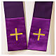 Chasuble with embroidered stole featuring crosses and natural motifs s16