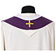 Chasuble with embroidered stole featuring crosses and natural motifs s18