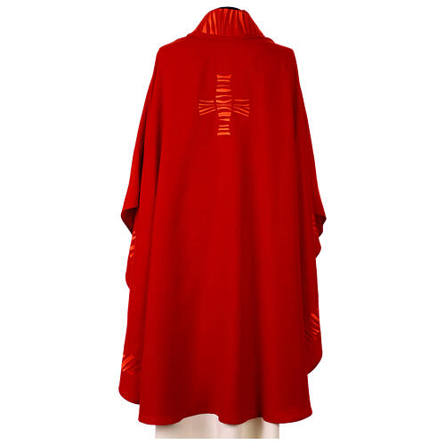 Embroidered chasuble with asymmetrical horizontal lines 15