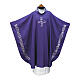 Embroidered chasuble with asymmetrical horizontal lines s11