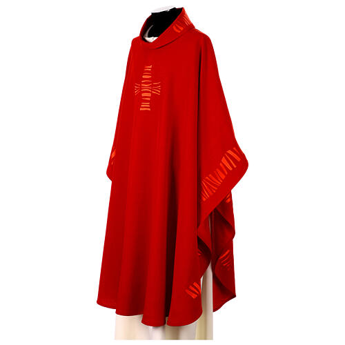 Chasuble brodée avec lignes horizontales asymétriques 12