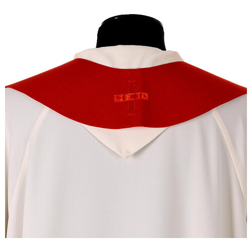 Chasuble brodée avec lignes horizontales asymétriques 19