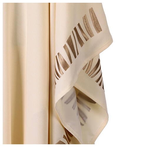 Chasuble embroidered with asymmetric horizontal lines 8