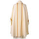 Chasuble with gold thread stripes and cross trim s13