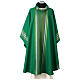 Chasuble rayures fil or croix passementerie s1