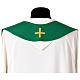 Chasuble rayures fil or croix passementerie s16