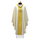 Chasuble with embroidered orphrey and golden cross s5