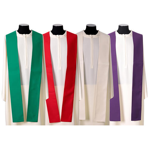 Chasuble with stylised cross and vertical drop line details 12