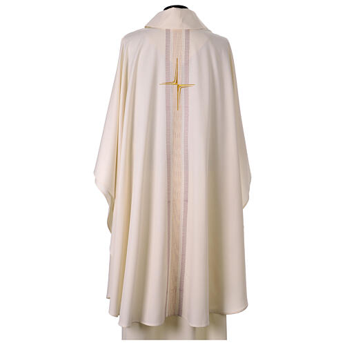 Chasuble croix stylisée détails rayures gouttes verticales 7