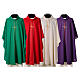 Chasuble croix stylisée détails rayures gouttes verticales s1