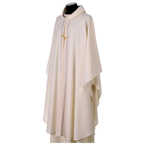 Stylized cross chasuble with vertical drop lines details 4