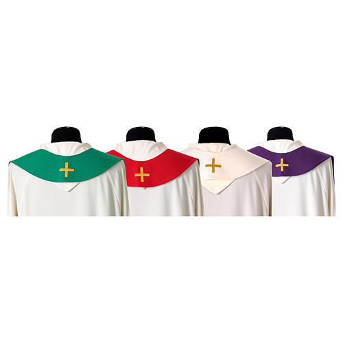 Stylized cross chasuble with vertical drop lines details 13
