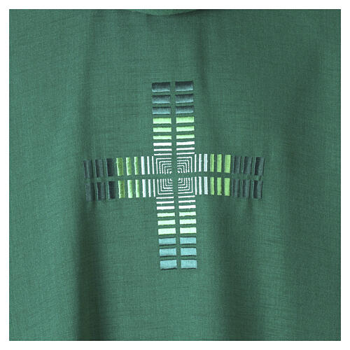 Chasuble with modern geometric patterns in a single colour 3