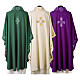 Chasuble with modern geometric patterns in a single colour s14