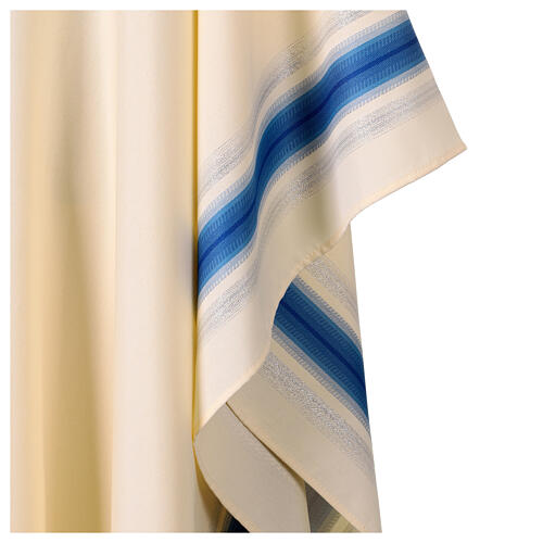 Marian hasuble with blue and silver lily 4
