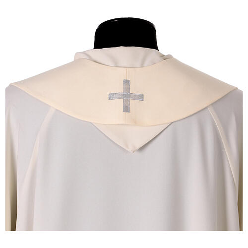 Chasuble Mariale lys bleu ciel argent 8