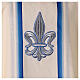 Chasuble Mariale lys bleu ciel argent s2