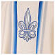 Chasuble Mariale lys bleu ciel argent s6