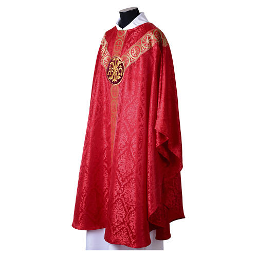 Casulla semigótica monogramas Cristo 7