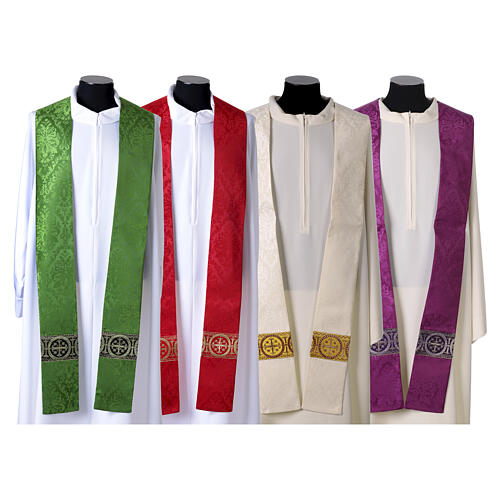 Casulla semigótica monogramas Cristo 13