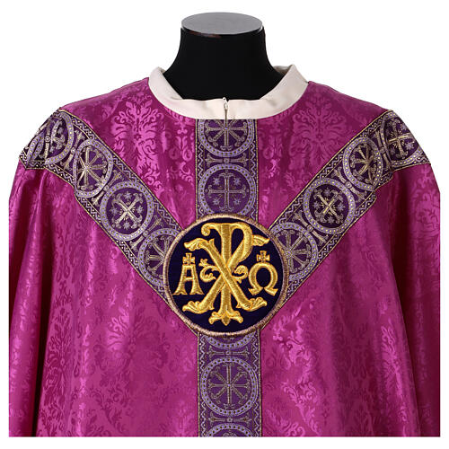 Chasuble semi-gothique monogrammes Christ 5