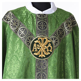 Semi-gothic chasuble with Christ monograms