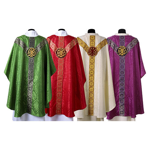 Semi-gothic chasuble with Christ monograms 14