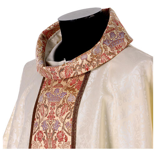 Brocade chasuble with galloon of Jacquard fabric 6