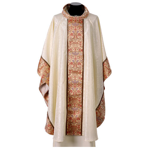 Chasuble damas galon tissu brocart 1