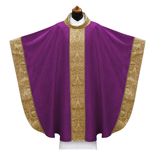 Chasuble damas galon tissu brocart 9