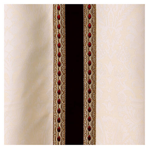 Chasuble semi-gothique galon velours passementerie or 7