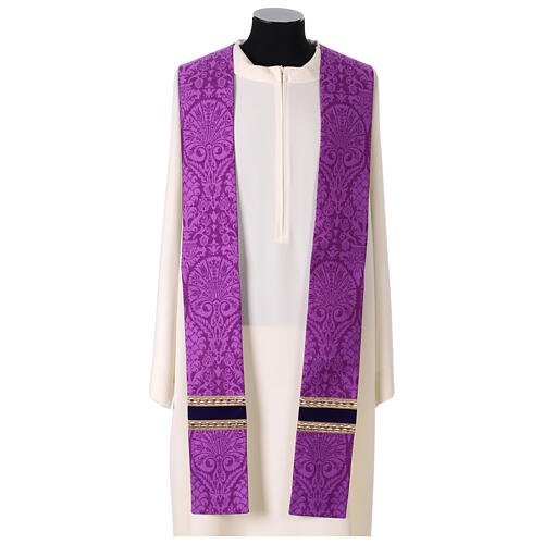 Chasuble semi-gothique galon velours passementerie or 15