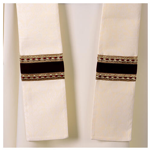 Chasuble semi-gothique galon velours passementerie or 16