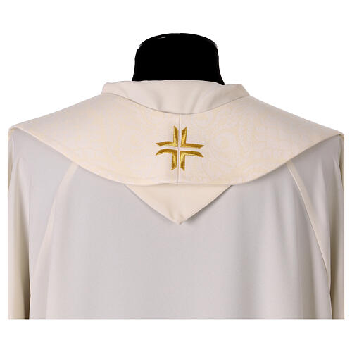 Chasuble semi-gothique galon velours passementerie or 18