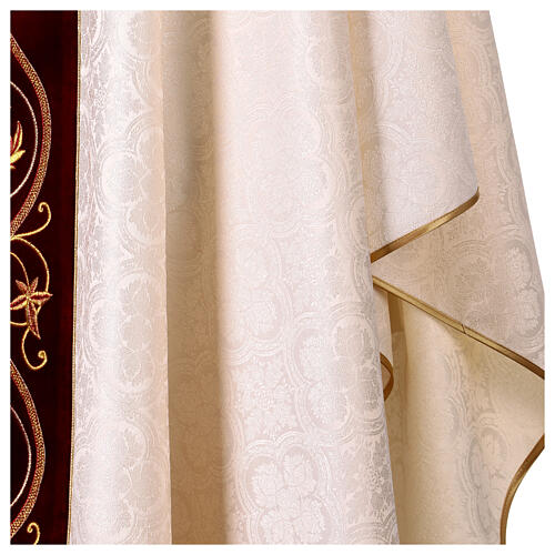 Damask chasuble with gold embroidered IHS 5