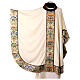 Chasuble col velours bande centrale motifs or s3