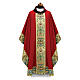 Chasuble col velours bande centrale motifs or s7
