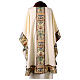 Chasuble col velours bande centrale motifs or s10