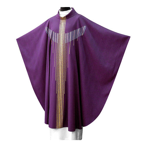 Casula viola croce tessuto intrecciato 1