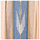 Cream-coloured chasuble with blue, white, and gold galloon s2