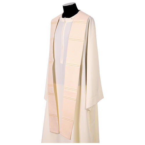 Casulla nata entorchado azul, blanco y oro 7