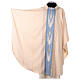 Chasuble crème galon bleu ciel blanc et or s3