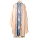 Chasuble crème galon bleu ciel blanc et or s5