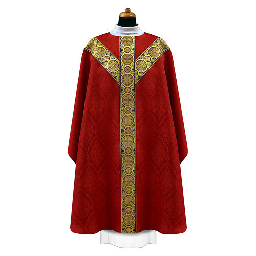 Chasuble with geometric motifs on orphrey 7