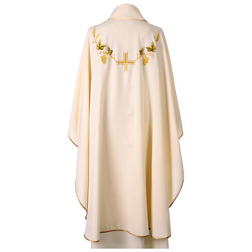 Chasuble with Eucharist cross, grapes, and wheat 10